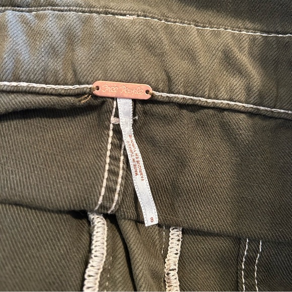 Free People Womens Splendor in The Grass Skirt Size 8 army green - Picture 9 of 10